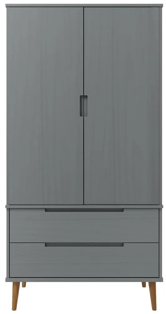 Roupeiro MOLDE 90x55x175 cm pinho maciço cinza