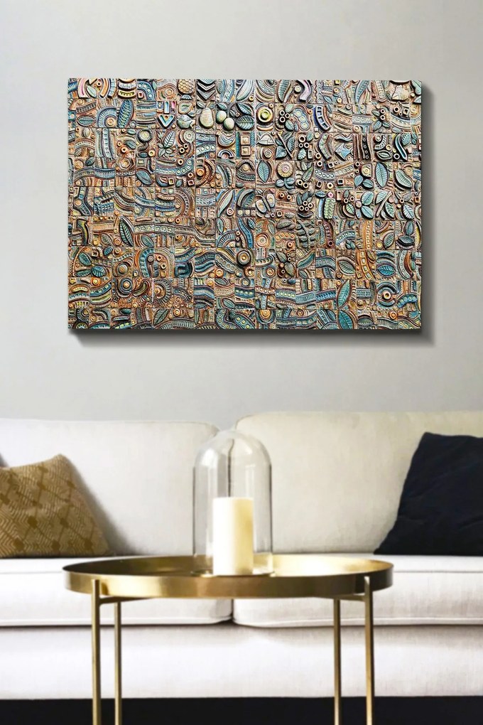 Pintura Decorativa em Tela 390474070 – Multicolor – 70 x 100 cm