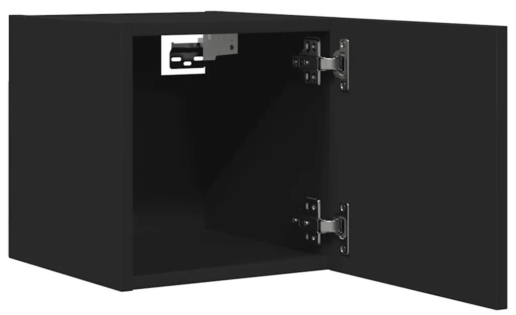 Móvel de TV de parede 2 pcs 30,5x30x30 cm preto