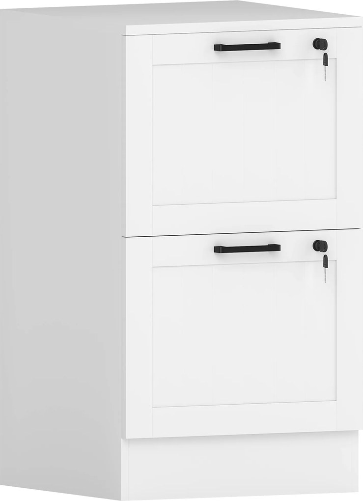 HOMCOM Bloco de Gavetas com Fechadura e Gavetas Suspensas A4 para Escritório 40x40x71 cm Branco | Aosom Portugal