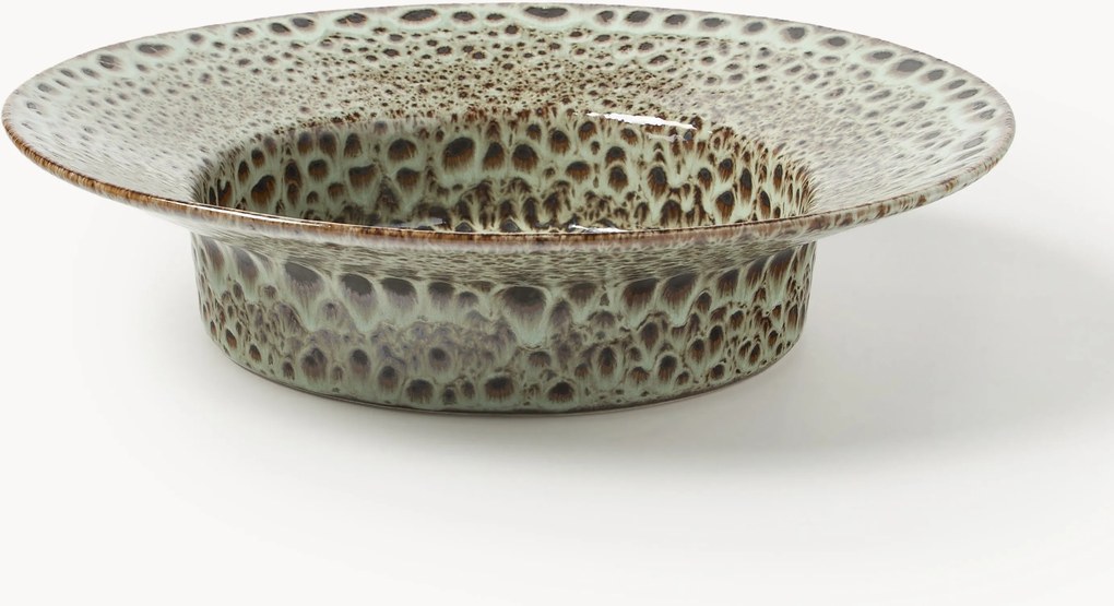 Taça decorativa artesanal com esmalte reativo Balou