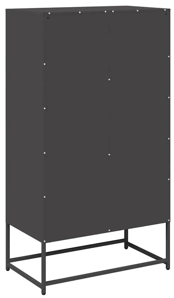 Aparador alto 68x39x123 cm aço preto