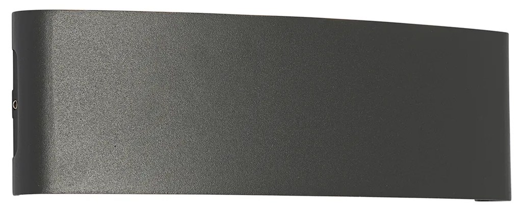 Candeeiro de parede exterior cinzento escuro incl. LED 10 luzes IP54 - Silly Moderno