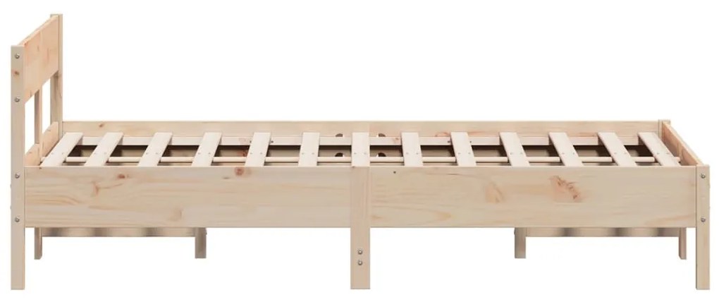 Cama sem colchão 140x190 cm madeira de pinho maciça