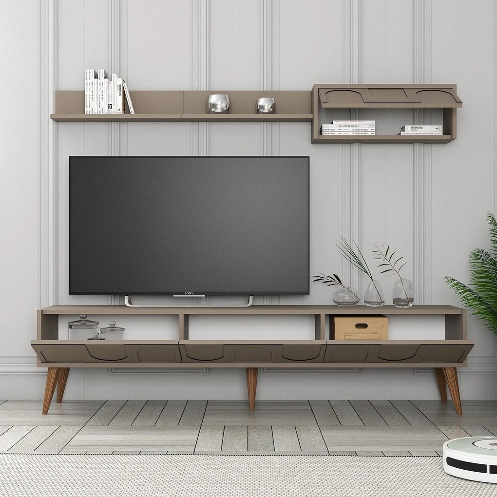 Móvel TV Lyon – Atlas Walnut – 180x44x35 cm