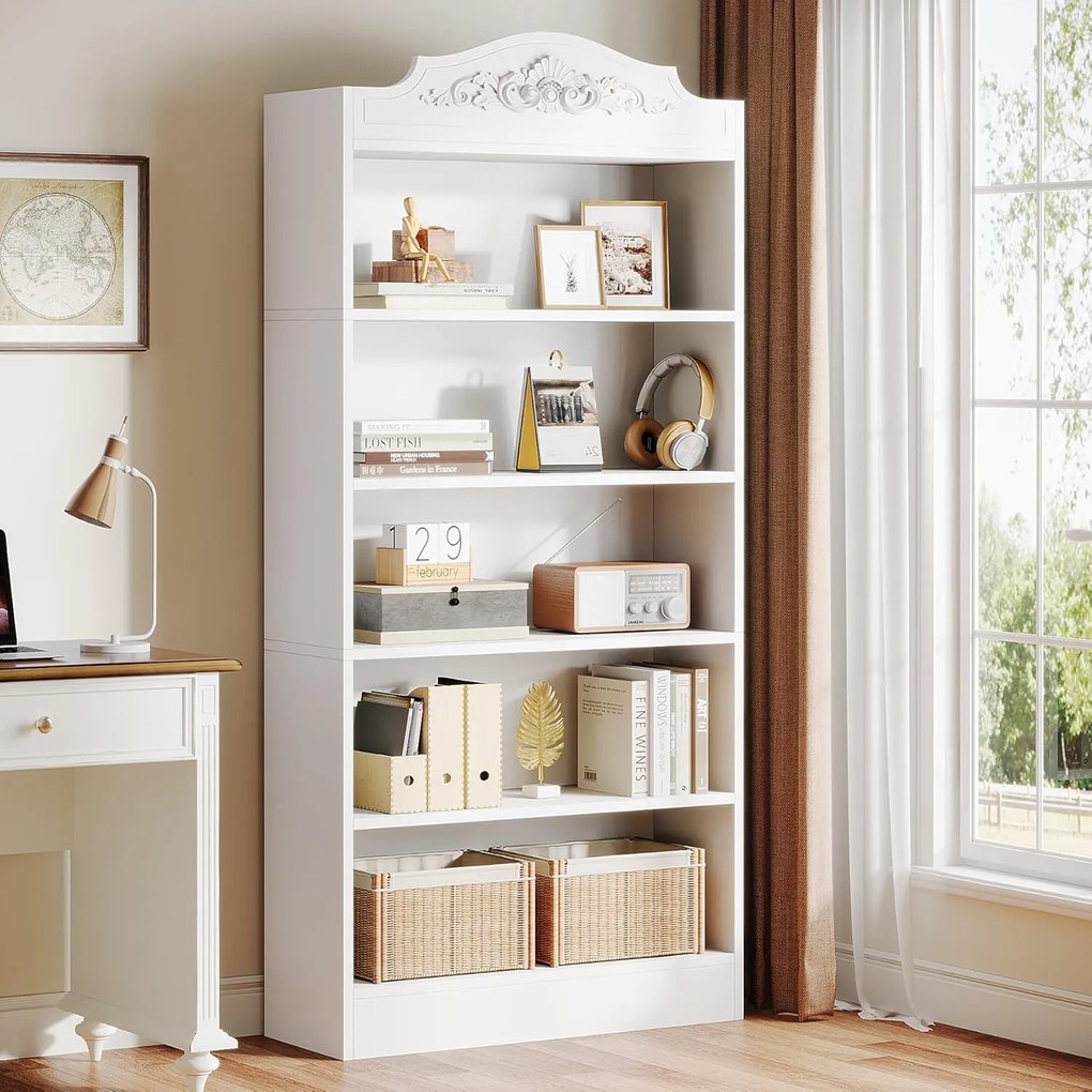 Tribesigns Arched Bookcase Livro autônomo moderno real