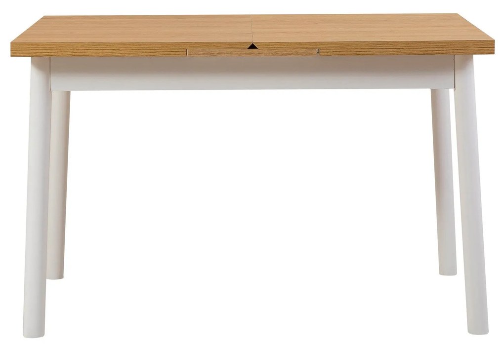 Conjunto de Mesa de Jantar Extensível Oliver – Branco – Mesa: 120x77x7