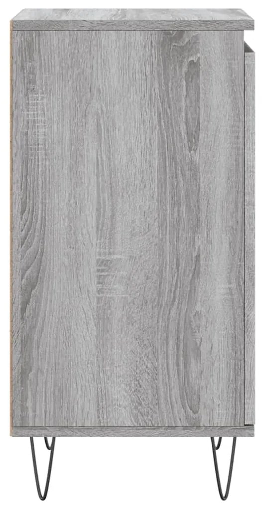 Aparadores 2 pcs 40x35x70 cm derivados madeira cinzento sonoma