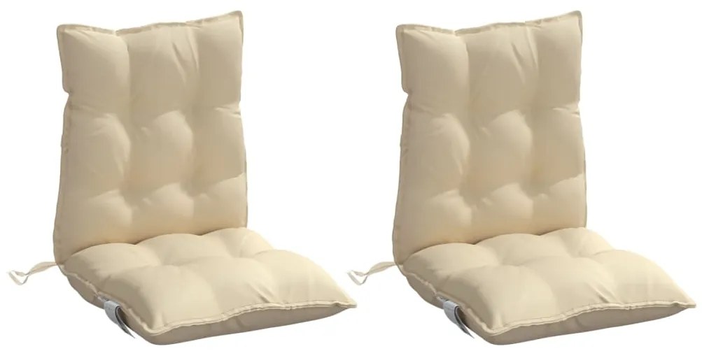 Almofadões cadeira encosto baixo 2 pcs tecido oxford bege