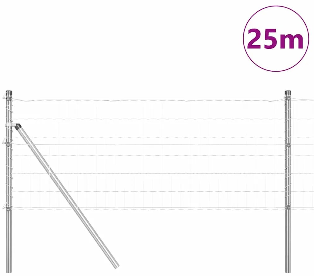 Cerca Euro com 13 postes 0,6 x 25 m em aço galvanizado