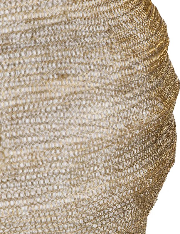 Candeeiro de suspensão oriental dourado 70 cm - Nidum