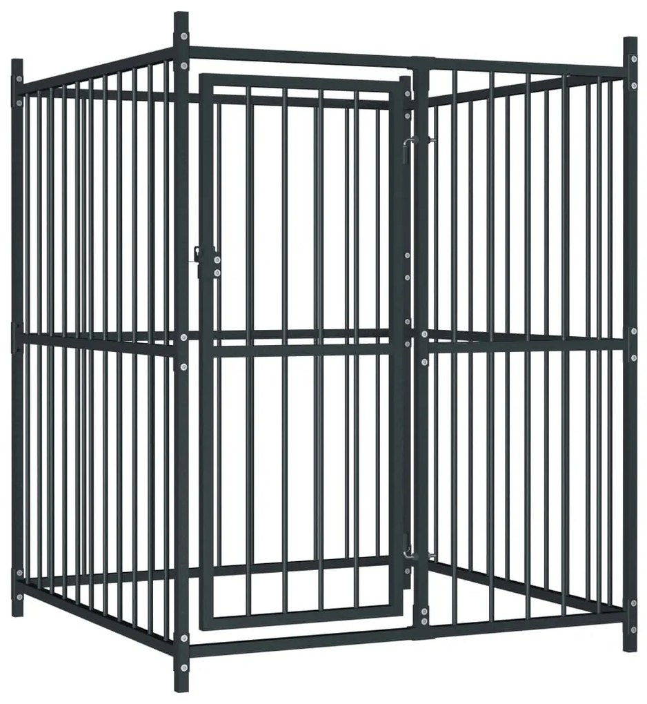 vidaXL Canil de exterior 120x120x150 cm