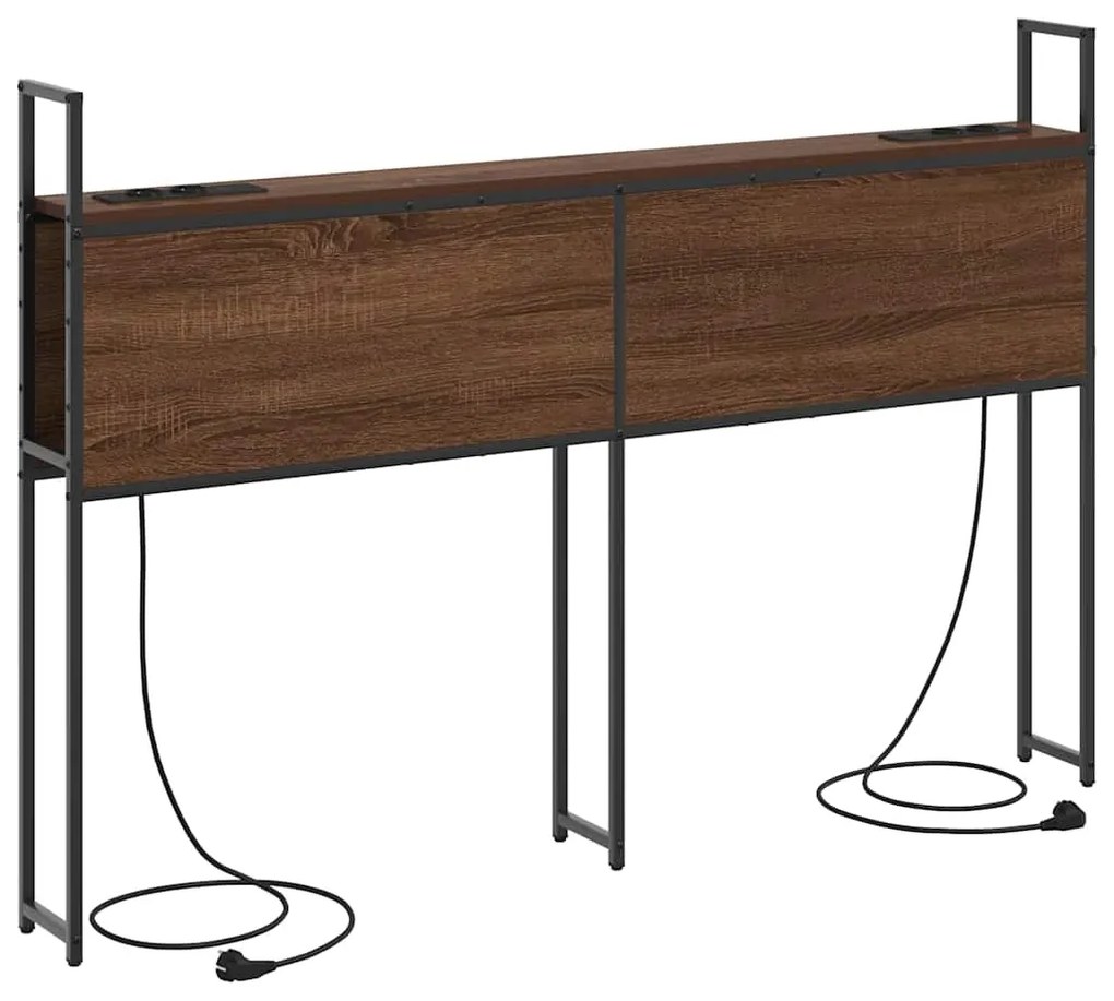 Cabeceira de armazenamento Carvalho castanho 120 cm