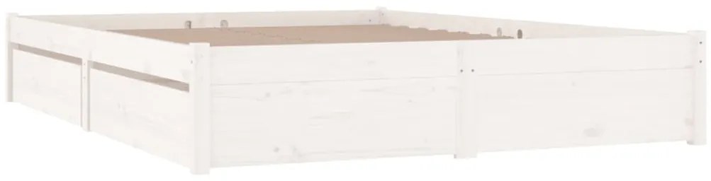 Estrutura cama c/ gavetas 180x200 cm tamanho Super King branco