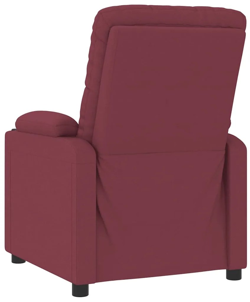 Poltrona reclinável tecido vermelho tinto