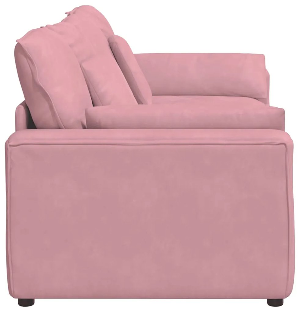 Sofá modular com almofadas rosa