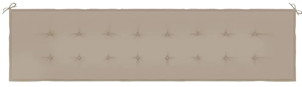 Almofadão p/ banco jardim 200x50x4 cm tecido cinza-acastanhado