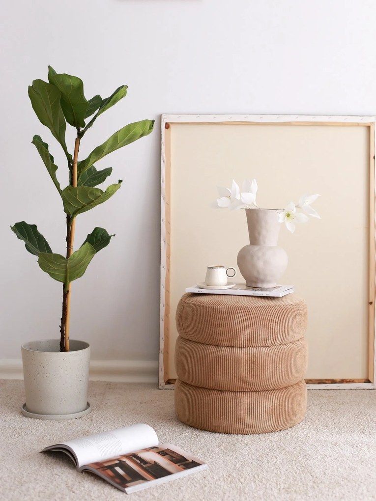 Pouffe Boum – Camel – 40 cm x 40 cm x 40 cm