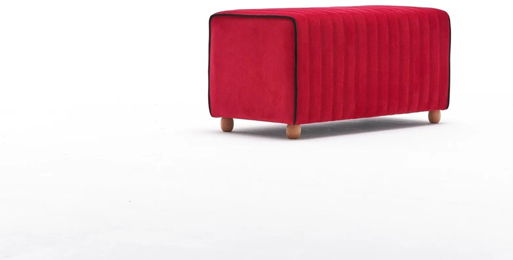 Pouffe Mabel – Vermelho – 80 cm x 40 cm x 40 cm