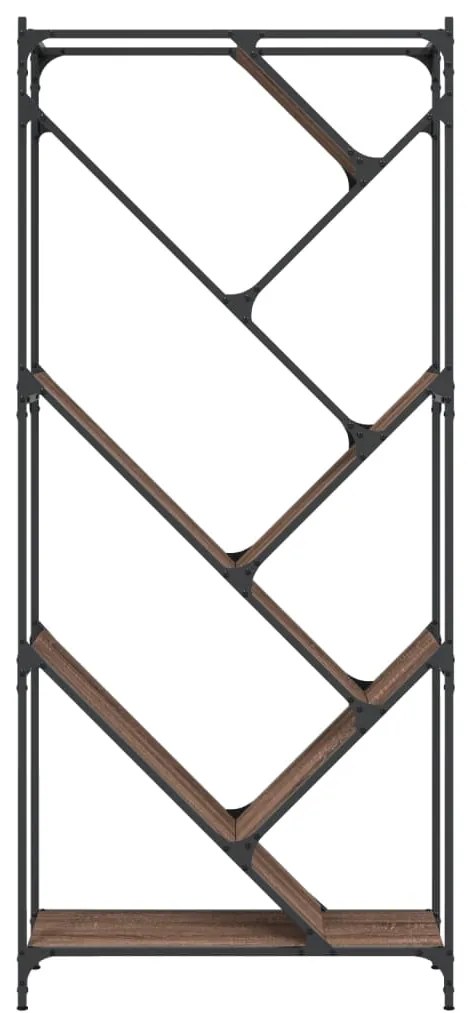 Estante 79x30x180 cm deriv. de madeira/metal carvalho castanho