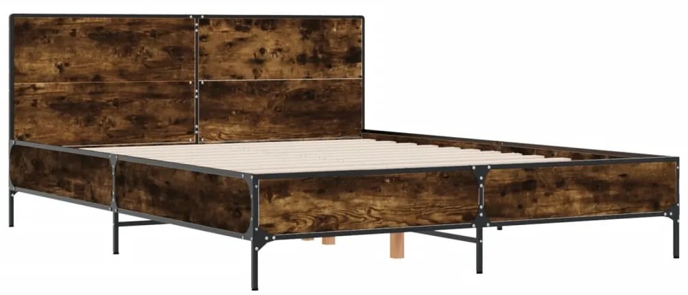Estrutura de cama 160x200 cm derivados madeira/metal
