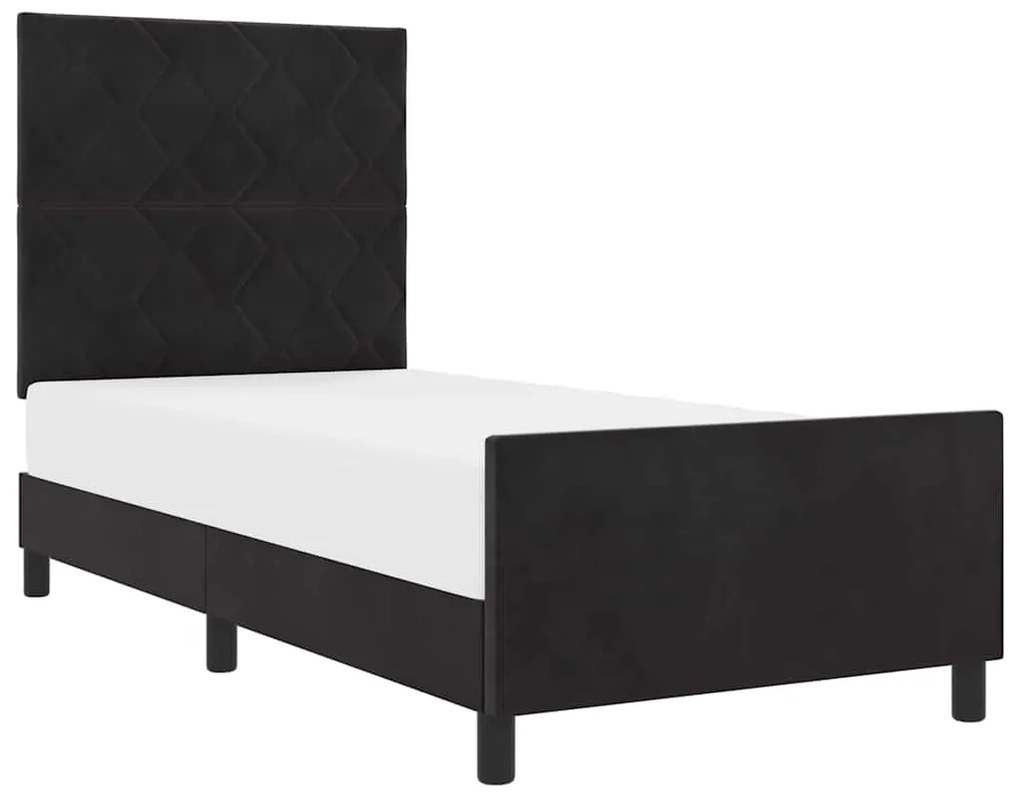 Estrutura de Cama vidaXL Preta 90x200 cm Veludo