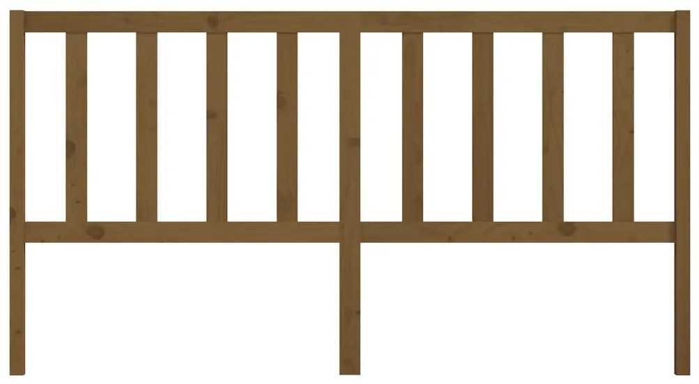 Cabeceira de cama 206x4x100 cm pinho maciço castanho mel
