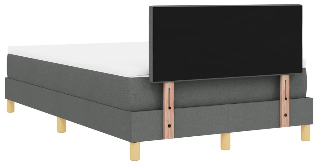 Cama Box com Colchão Cinza Escuro 120x190 cm Tecido