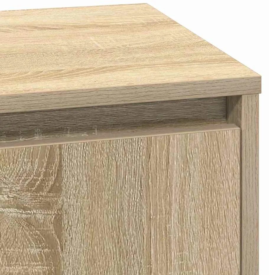 Cômodas de cabeceira com luzes LED 2 pcs Carvalho Sonoma 39x34,5x50 cm