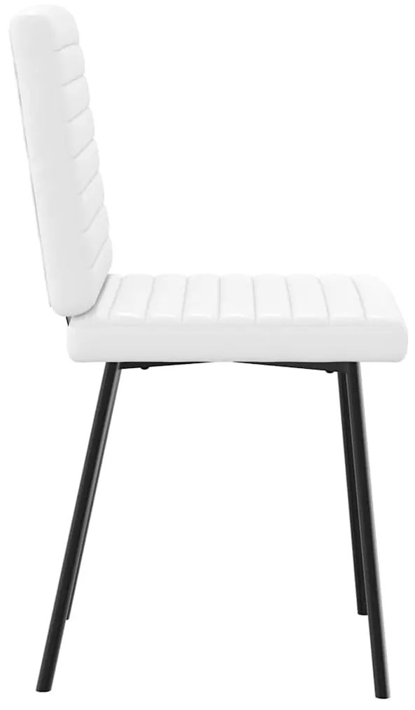 Cadeiras de jantar 2 pcs couro artificial branco