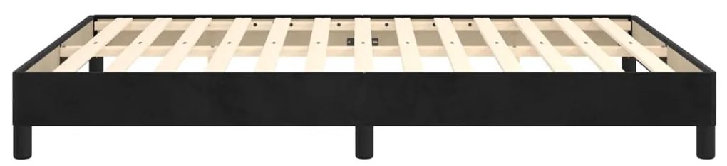 Estrutura de cama sem colchão 140x200 cm veludo preto