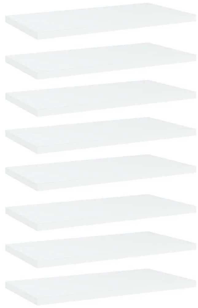 vidaXL Prateleiras para estante 8 pcs 40x20x1,5cm contraplacado branco