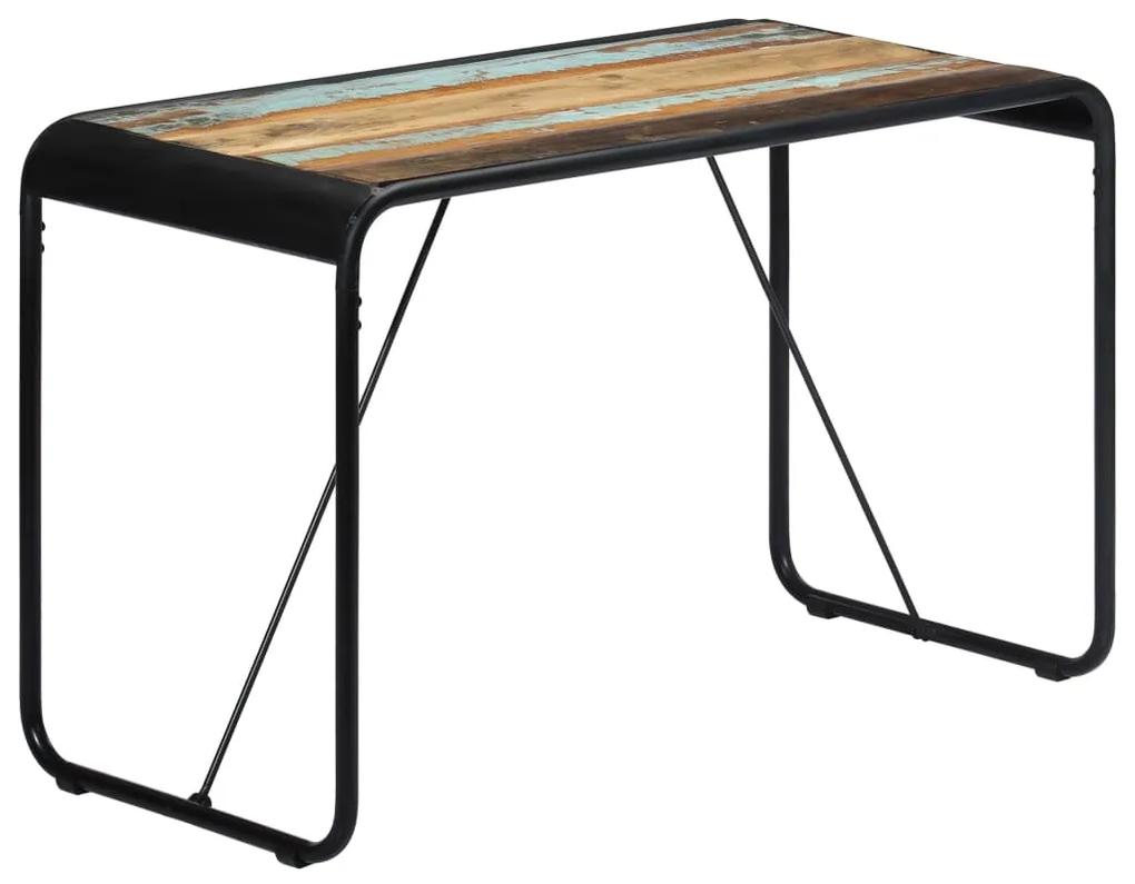 Mesa de jantar 118x60x76 cm madeira maciça recuperada