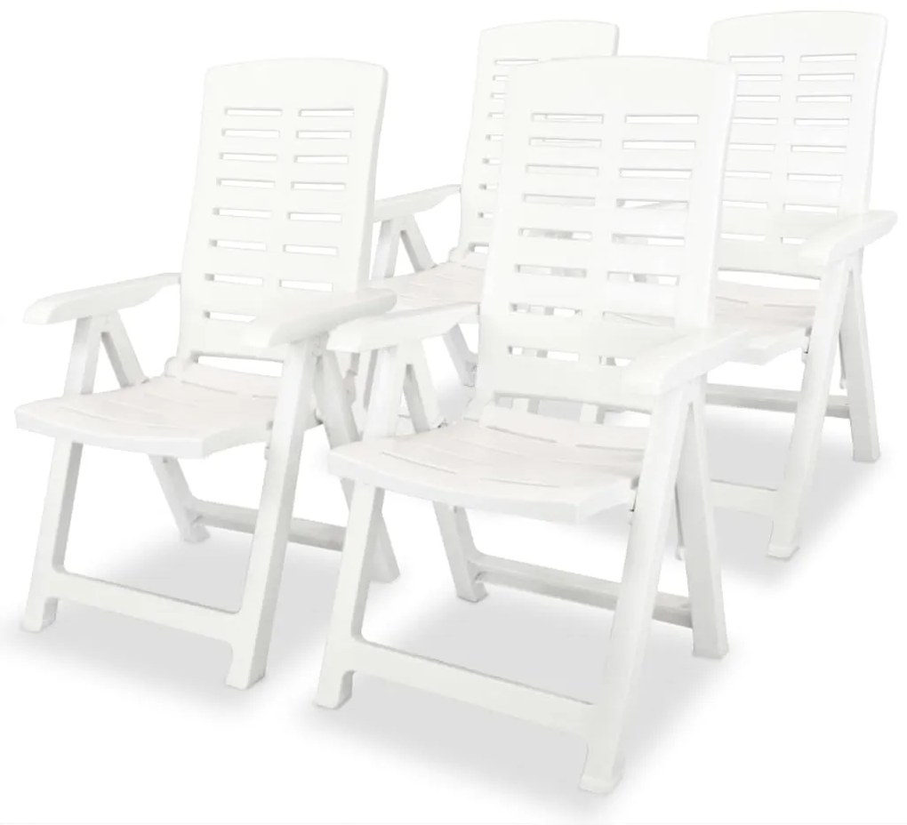 Conjunto de jantar de exterior 5 pcs plástico branco