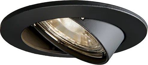 Foco embutido inteligente preto inclinável Incl. Wifi GU10 - Edu