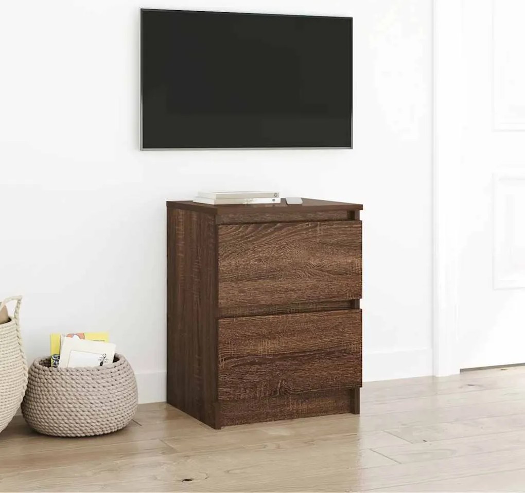 vidaXL Móvel de TV 40x35x54 cm derivados de madeira carvalho castanho