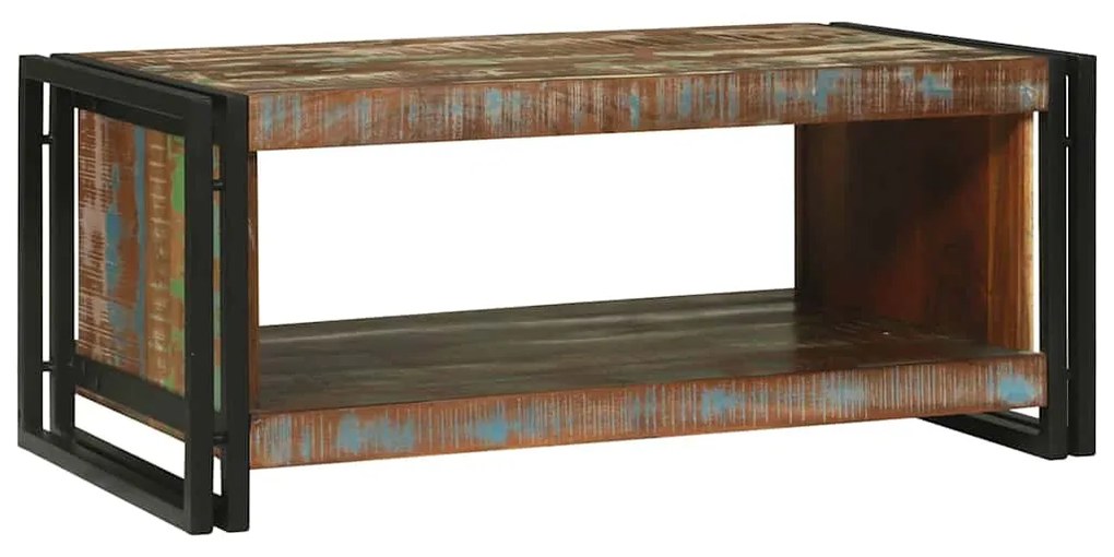 Mesa de Centro 90x50x38 cm Madeira Sólida Recuperada