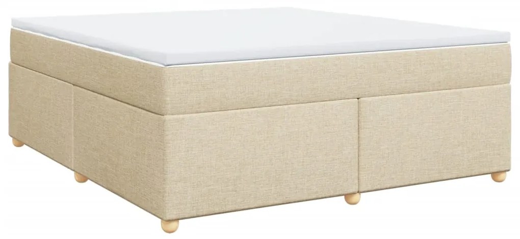Cama com molas/colchão 180x200 cm tecido cor creme