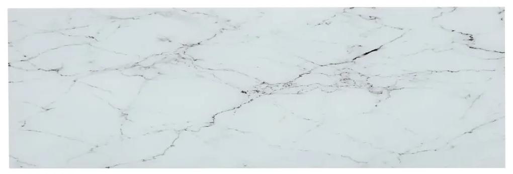Estante vidro temperado mármore branco/transparente