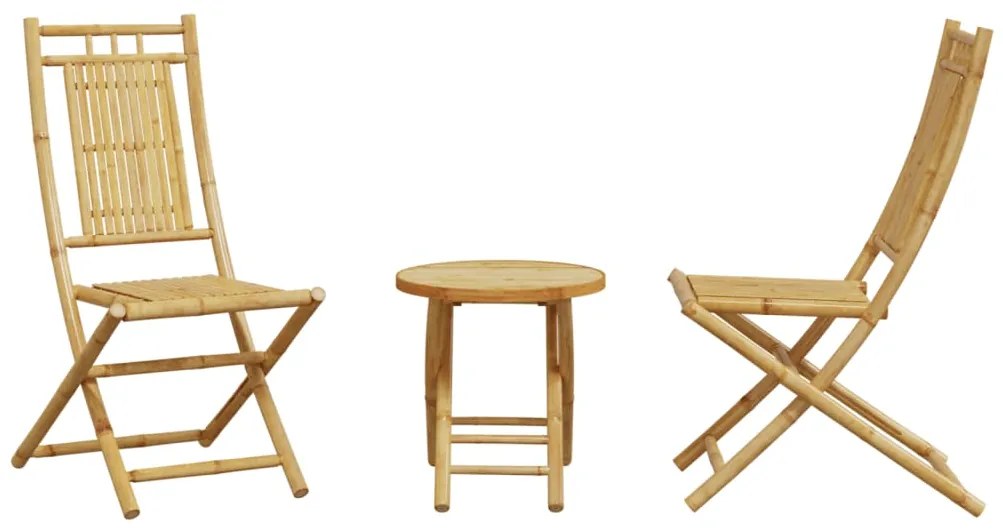 3 pcs conjunto de bistrô em bambu