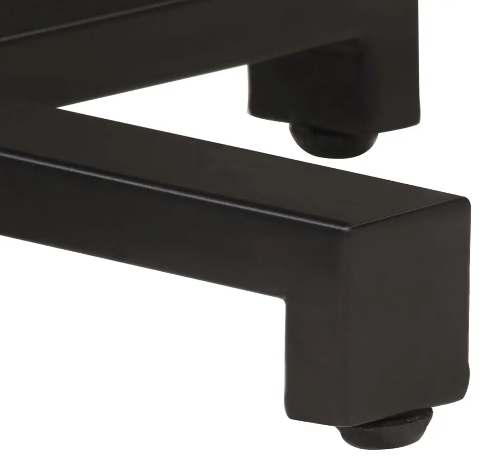 Mesa bistrô redonda Ø80x75 cm madeira de mangueira áspera