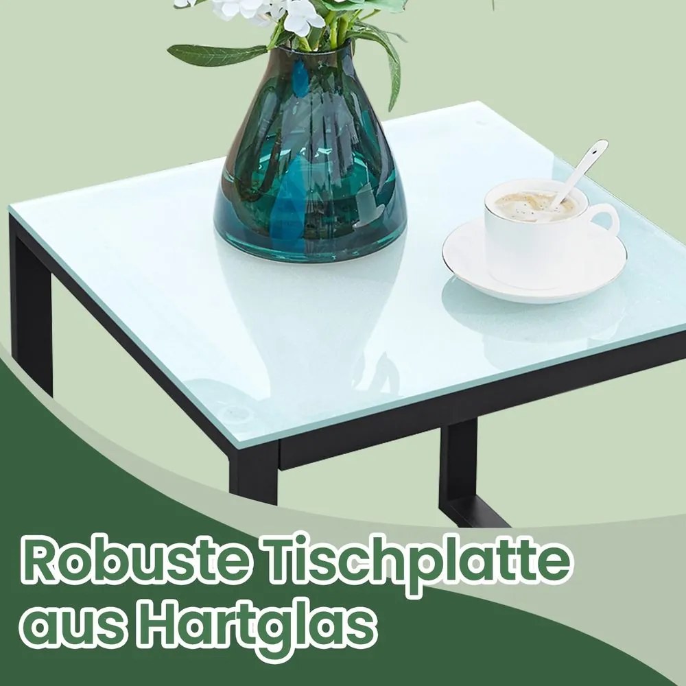 Conjunto de jardim, em polyrattan PE, mobiliário de varanda Preto