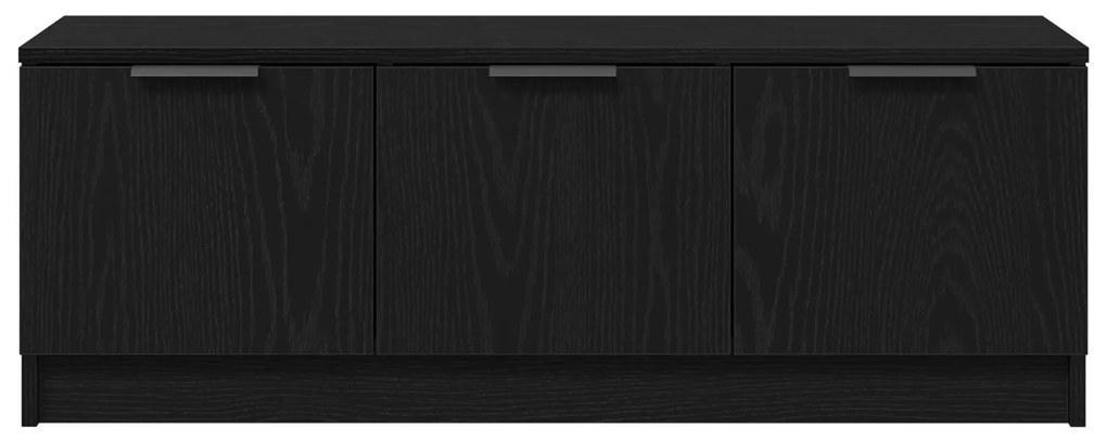 Armário para TV vidaXL Preto Carvalho 102x35x36,5 cm Madeira Engineere