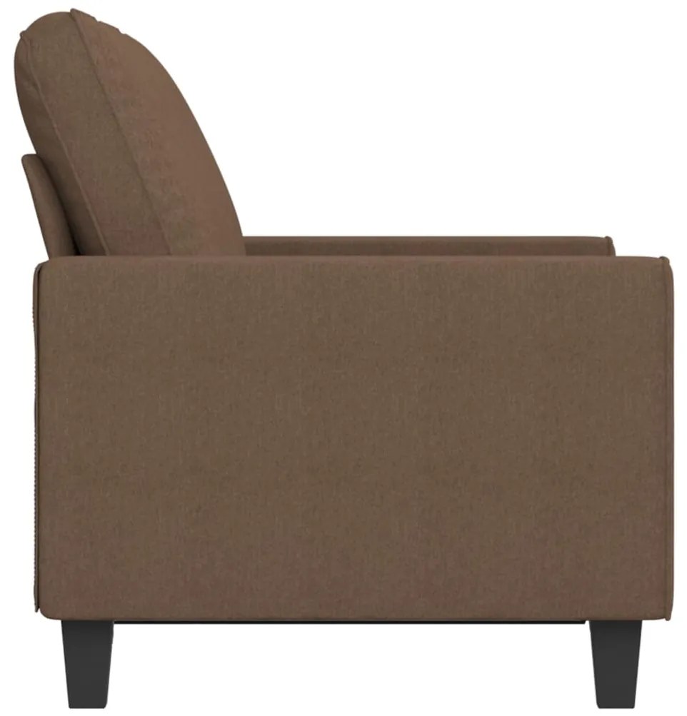 Sofá de 2 lugares tecido 120 cm castanho