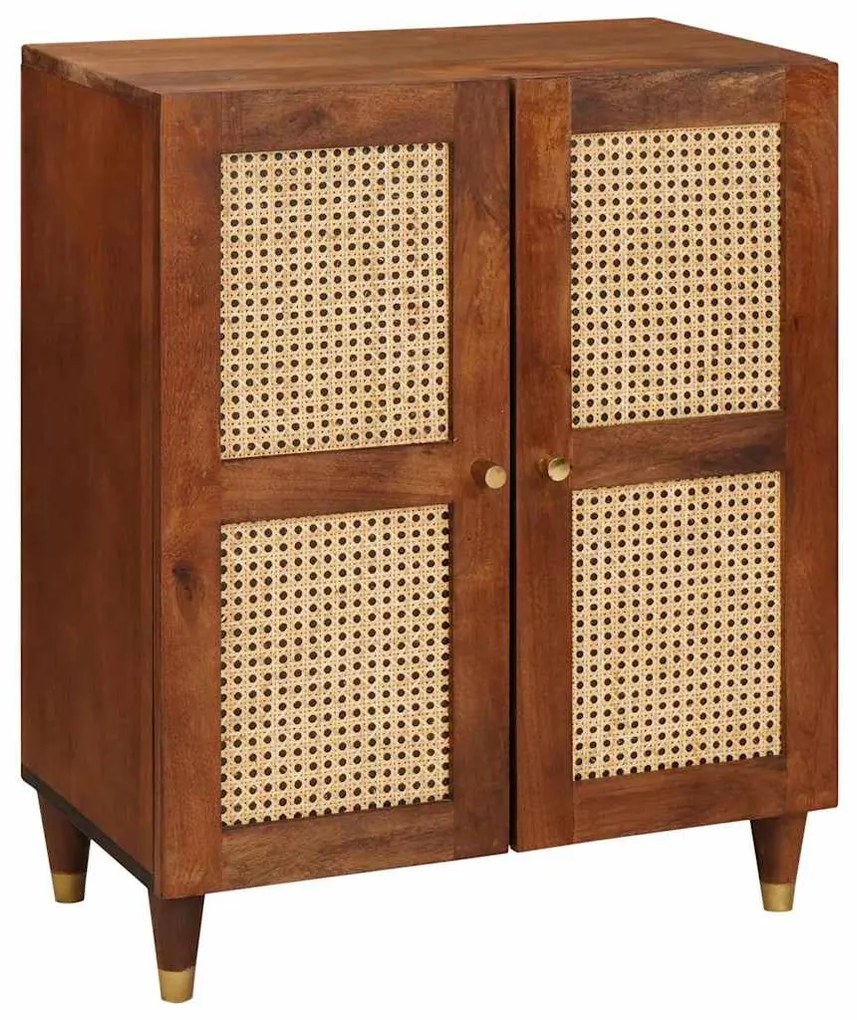 vidaXL Buffet Castanho 60 x 33.5 x 75 cm Madeira de mangueira maciça