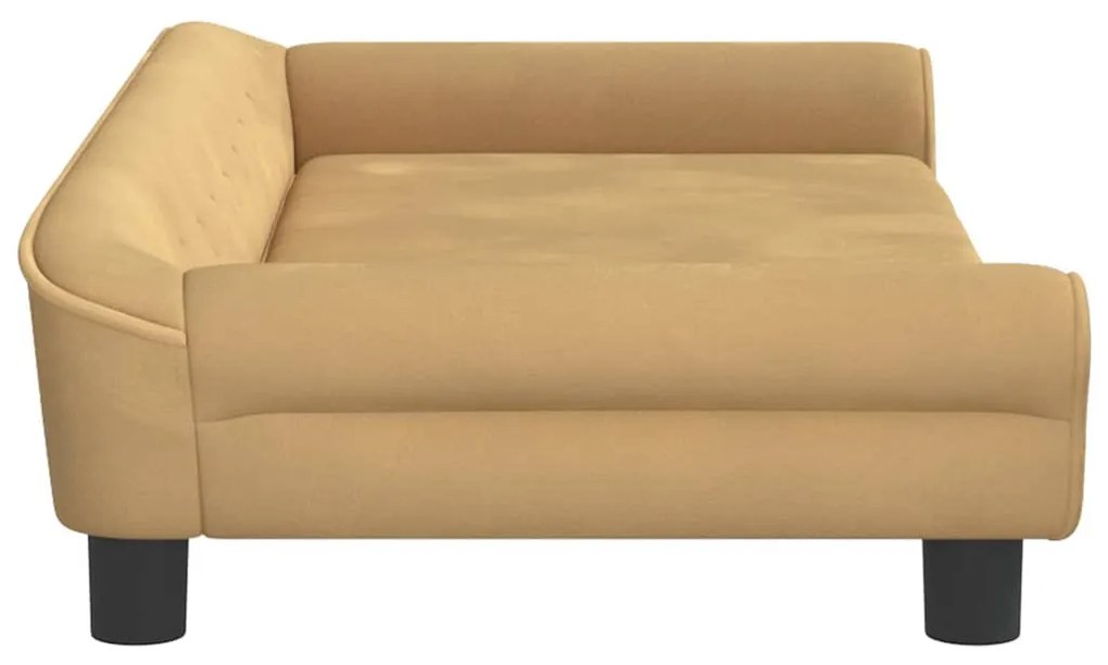 Cama para cães 100x50x21 cm veludo castanho