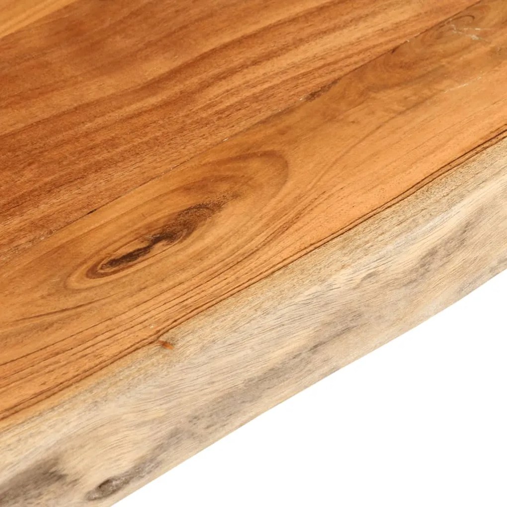 Tampo de mesa retangular borda viva 90x80x3,8 cm acácia maciça