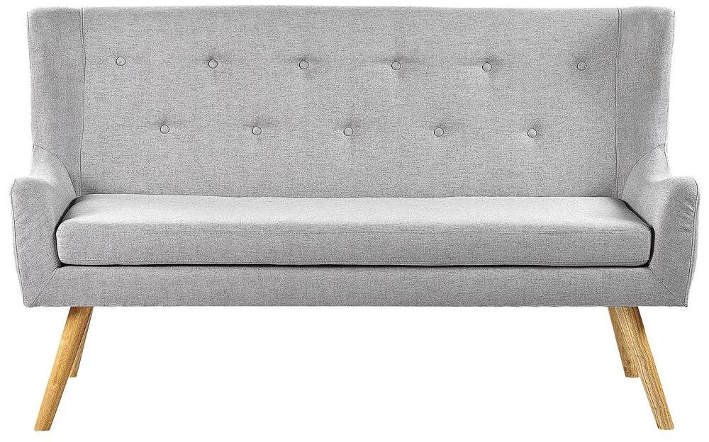 Sofá de 2 lugares em tecido cinzento claro SKIBBY Beliani