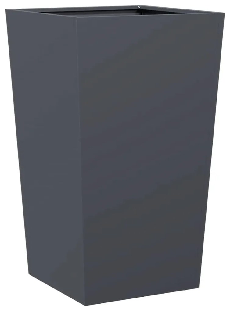 Vaso/floreira de jardim 45x45x75 cm aço antracite