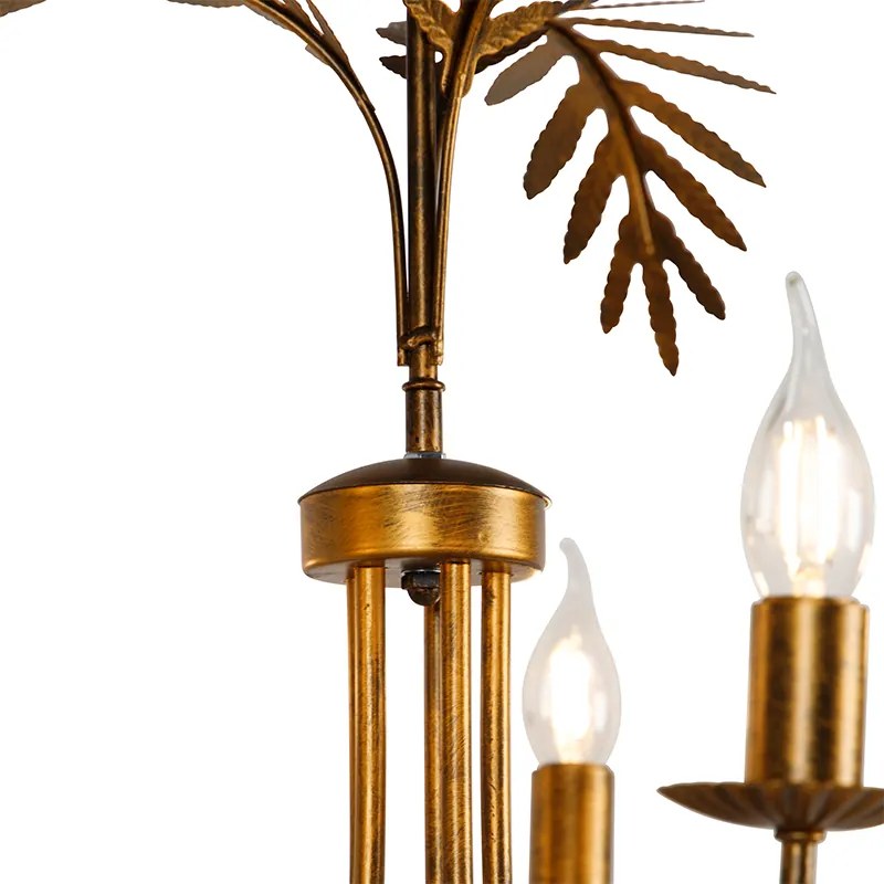 Candeeiro de candelabros vintage dourado 5 luzes - Botanica
